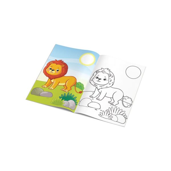 Spalvinimo knyga su lipdukais „Gyvūnai“