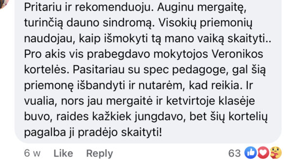 Skaitymo kortelių rinkinys, lietuvių kalba